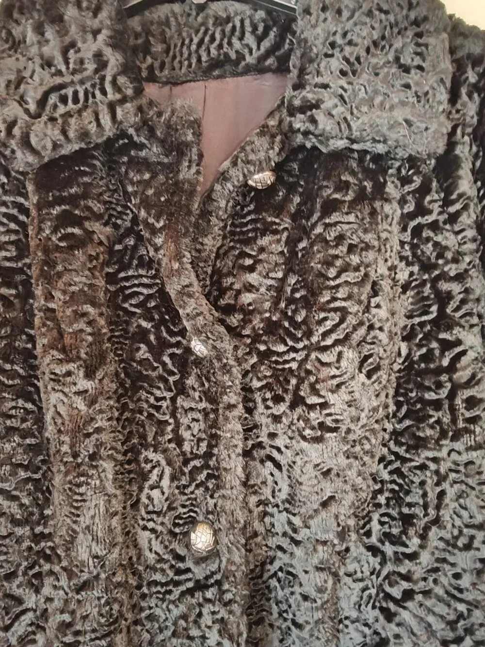 Susan Lynne Black Vintage Faux Fur Coat - Picture 2 of 3